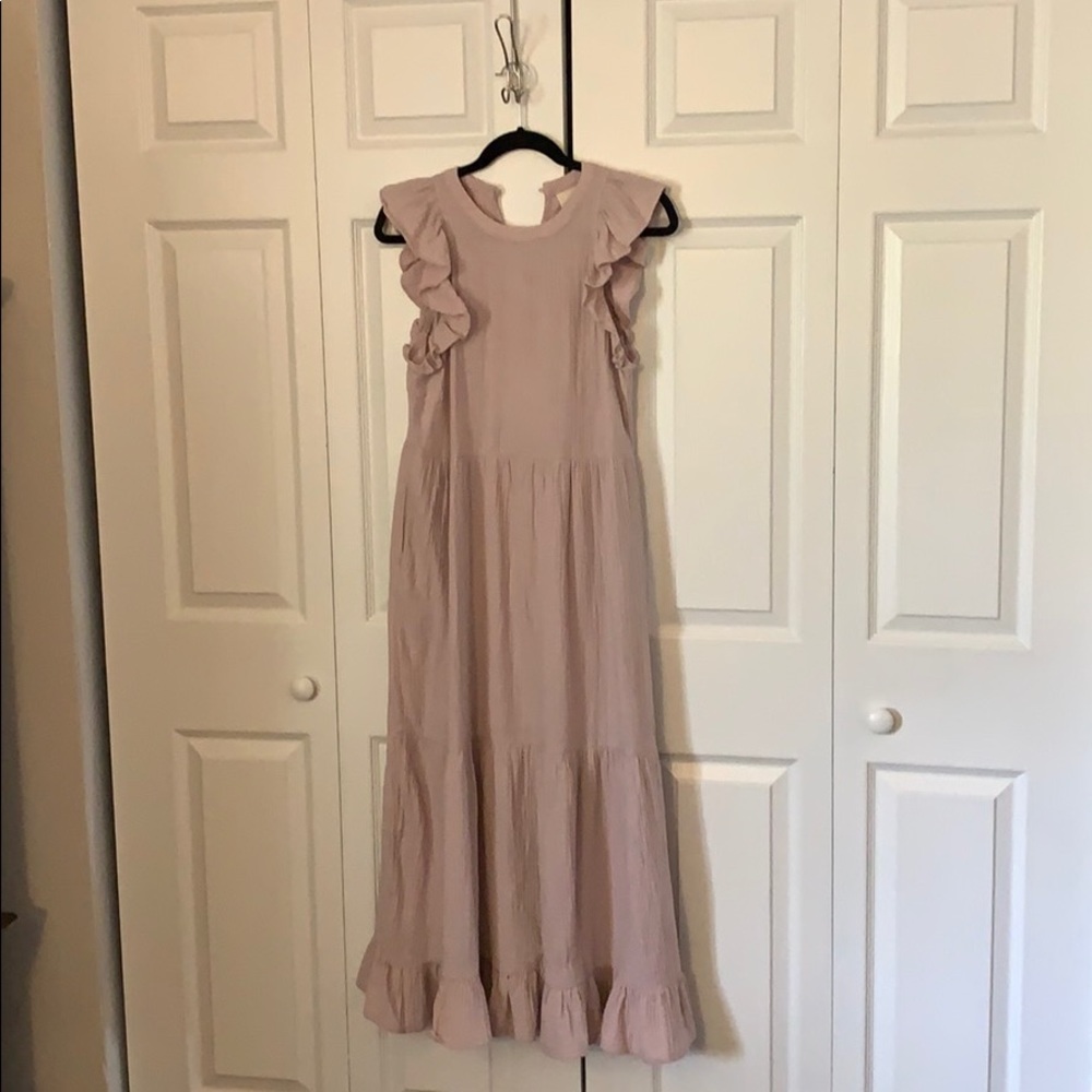 Mauve/orchid peasant dress